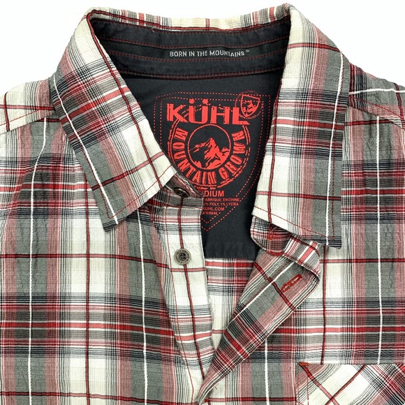 KUHL Plaid Checkered Button Up Shirt Size Medium - Picture 2 of 6